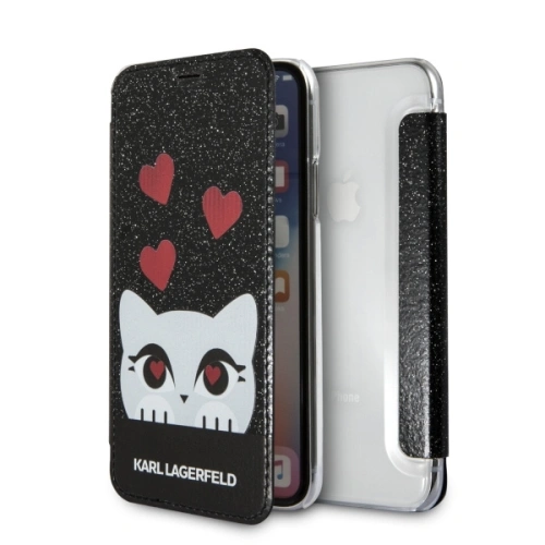 Kup Etui Karl Lagerfeld KLFLBKPXVDCBK Apple iPhone X fekete könyv Valentin-nap - KLD869BLK - {ean13} - Sklep Home Screen