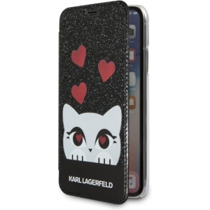 Karl Lagerfeld KLFLBKPXVDCBK Apple iPhone X black book Valentine