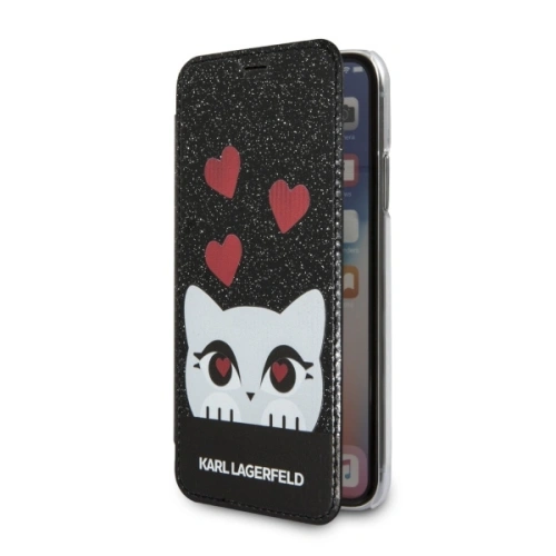 Kup Etui Karl Lagerfeld KLFLBKPXVDCBK Apple iPhone X fekete könyv Valentin-nap - KLD869BLK - {ean13} - Sklep Home Screen