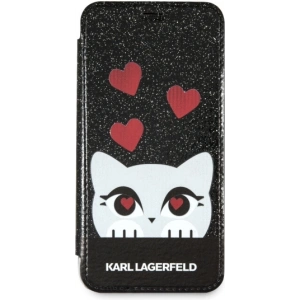 Karl Lagerfeld KLFLBKPXVDCBK Apple iPhone X black book Valentine