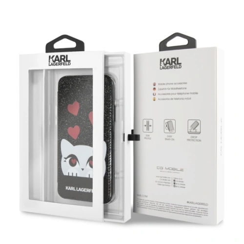 Kup Etui Karl Lagerfeld KLFLBKPXVDCBK Apple iPhone X černá kniha Valentine - KLD869BLK - {ean13} - Sklep Home Screen