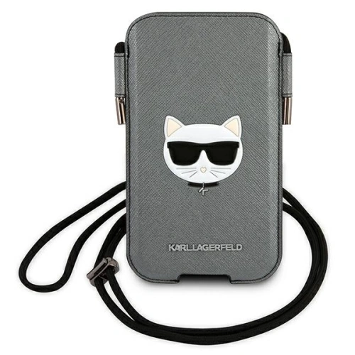 Kup Tasche Karl Lagerfeld KLHCP12LOPHCHG 6,7 Zoll grau/grey Hardcase Saffiano Ikonik Choupette Kopf - KLD870GRY - {ean13} - Sklep Home Screen