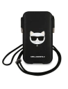 Torebka Karl Lagerfeld KLHCP12LOPHCHK 6,7 palců černá/black hardcase Saffiano Ikonik Choupette Head