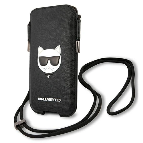 Kup Torebka Karl Lagerfeld KLHCP12LOPHCHK 6,7 palců černá/black hardcase Saffiano Ikonik Choupette Head - KLD871BLK - {ean13} - Sklep Home Screen