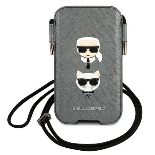 Kup Torebă Karl Lagerfeld KLHCP12LOPHKCG 6,7 inci gri/grey hardcase Saffiano Ikonik Karl&Choupette Head - KLD872GRY - {ean13} - Sklep Home Screen