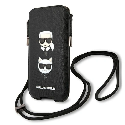 Kup Torebă Karl Lagerfeld KLHCP12LOPHKCK 6,7 inch negru/black hardcase Saffiano Ikonik Karl&Choupette Head - KLD873BLK - {ean13} - Sklep Home Screen