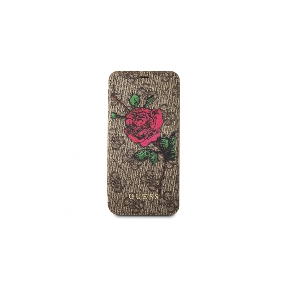 Etui Guess GUFLBKI84GROB Apple iPhone 8/7 brown/brązowy book 4G Flower Desire