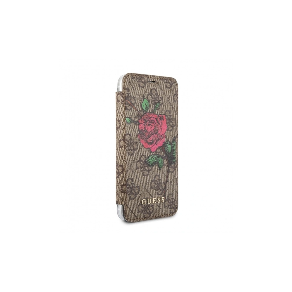 Etui Guess GUFLBKI84GROB Apple iPhone 8/7 brown/brązowy book 4G Flower Desire