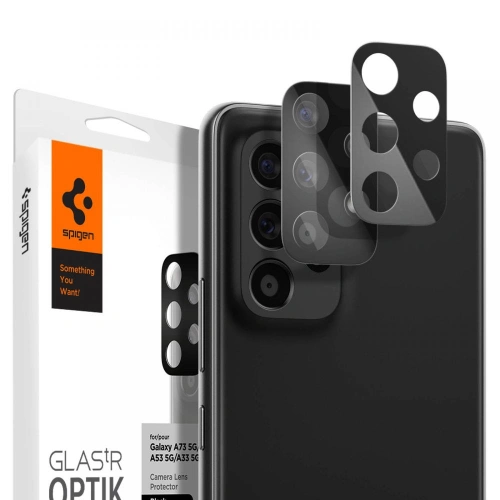 Kup Edzett üveg Spigen Optik Kamera Lencse Samsung Galaxy A33 5G/A53 5G/A73 5G Fekete [2 PACK] - SPN2187BLK - {ean13} - Sklep Home Screen