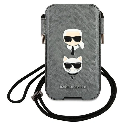 Kup Torebka Karl Lagerfeld KLHCP12MOPHKCG 6,1 palce šedá/grey hardcase Saffiano Ikonik Karl&Choupette Head - KLD875GRY - {ean13} - Sklep Home Screen
