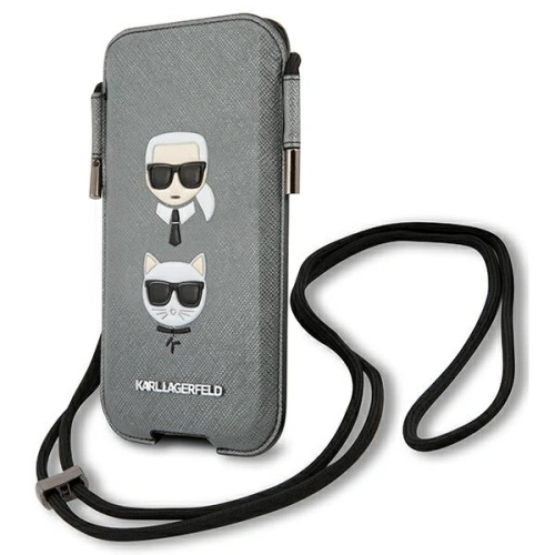 Kup Torebka Karl Lagerfeld KLHCP12MOPHKCG 6,1 palce šedá/grey hardcase Saffiano Ikonik Karl&Choupette Head - KLD875GRY - {ean13} - Sklep Home Screen