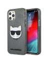 Case Karl Lagerfeld KLHCP12LCHTUGLB Apple iPhone 12 Pro Max schwarz/black hardcase Glitter Choupette
