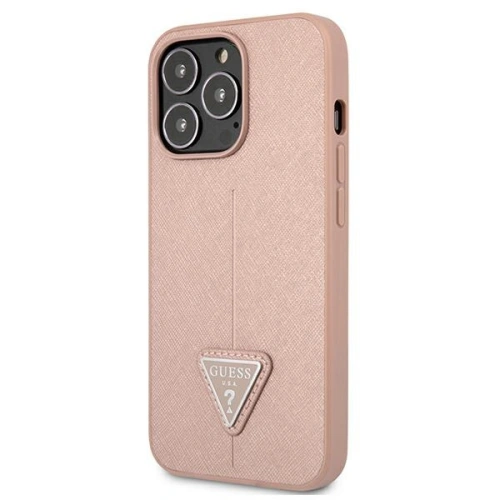 Kup Etui Guess GUHCP13LPSATLP Apple iPhone 13 Pro różowy/pink hardcase Saffiano Triangle Logo - GUE1648PNK - {ean13} - Sklep Home Screen