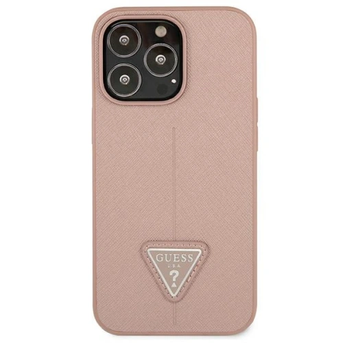 Kup Etui Guess GUHCP13LPSATLP Apple iPhone 13 Pro różowy/pink hardcase Saffiano Triangle Logo - GUE1648PNK - {ean13} - Sklep Home Screen