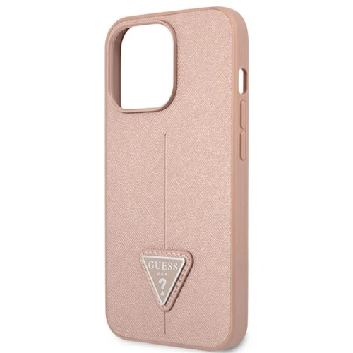 Kup Etui Guess GUHCP13LPSATLP Apple iPhone 13 Pro różowy/pink hardcase Saffiano Triangle Logo - GUE1648PNK - {ean13} - Sklep Home Screen