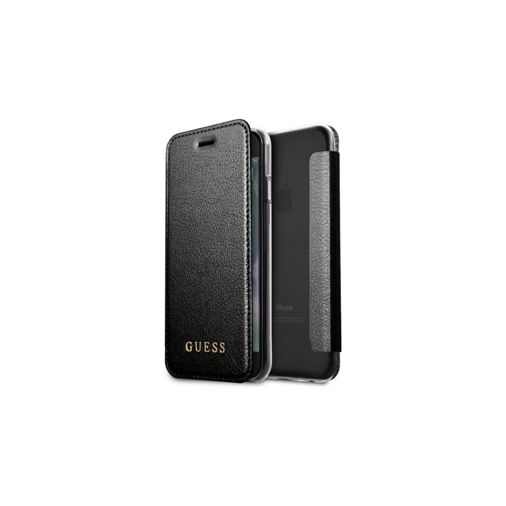 Etui Guess GUFLBKP7LIGLTBK Apple iPhone 8/7 Plus black/czarny book Iridescent