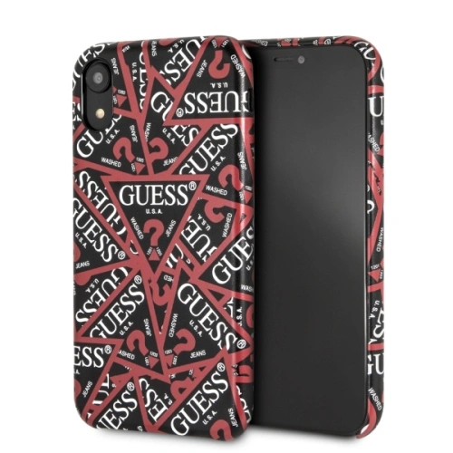 Kup Etui Guess GUHCI61PMPTBK Apple iPhone XR negru/czarny hardcase Triangle All over - GUE1651BLK - {ean13} - Sklep Home Screen