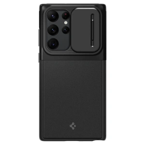 Kup Case Spigen Optik Armor Samsung Galaxy S22 Ultra Schwarz - SPN2195BLK - {ean13} - Sklep Home Screen