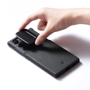Kup Case Spigen Optik Armor Samsung Galaxy S22 Ultra Schwarz - SPN2195BLK - {ean13} - Sklep Home Screen