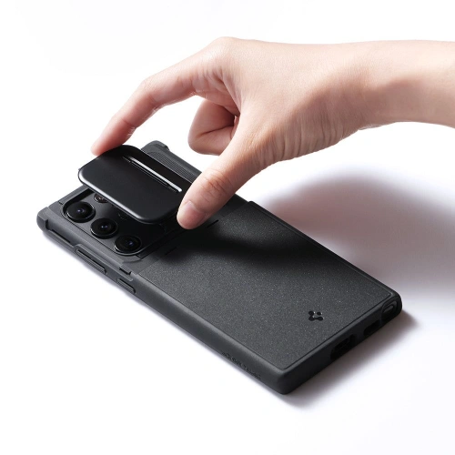 Kup Case Spigen Optik Armor Samsung Galaxy S22 Ultra Schwarz - SPN2195BLK - {ean13} - Sklep Home Screen