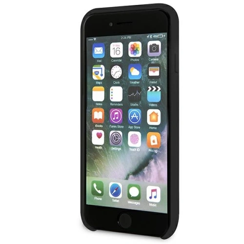 Buy Karl Lagerfeld KLHCI8SILFLWBK Apple iPhone SE 2022/SE 2020/8/7 hardcase black Silicone Iconic White - KLD879BLK - {ean13} - Home Screen Store Europe