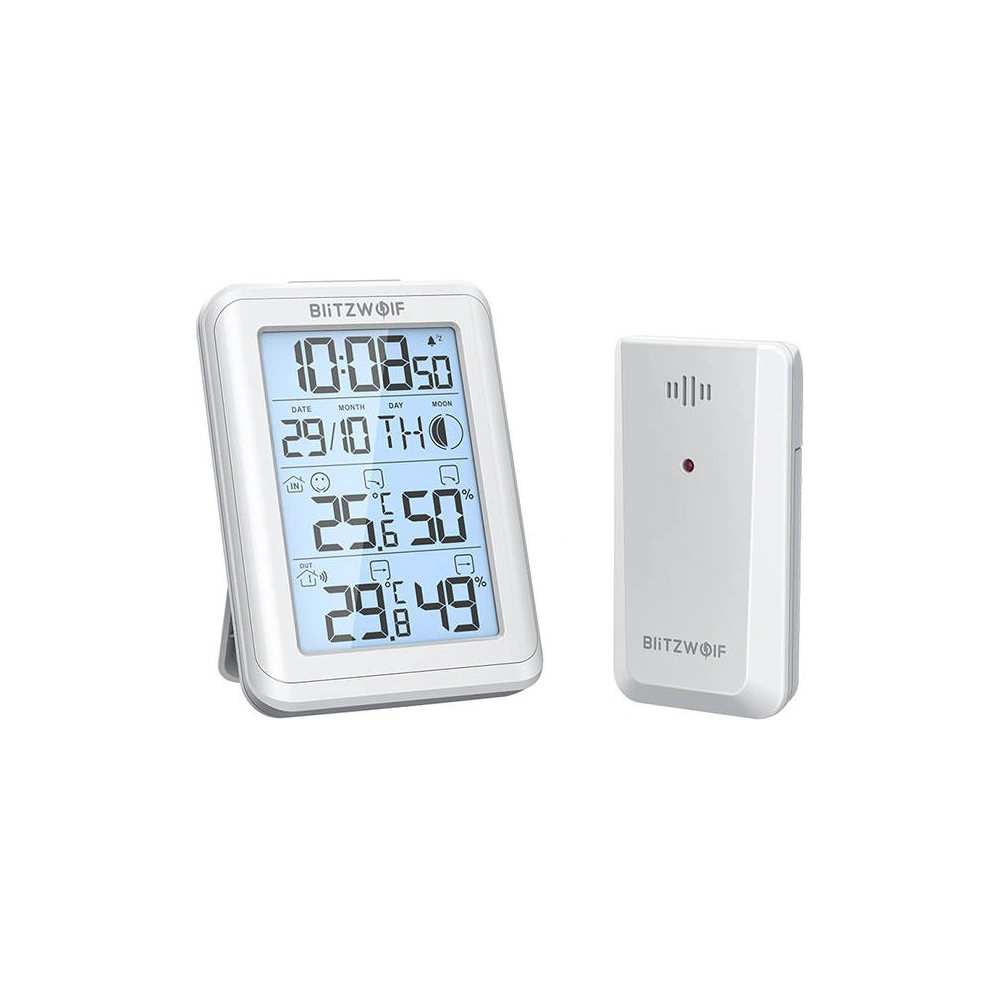 Stacja pogody Blitzwolf BW-TM01 bezprzewodowa (biała)