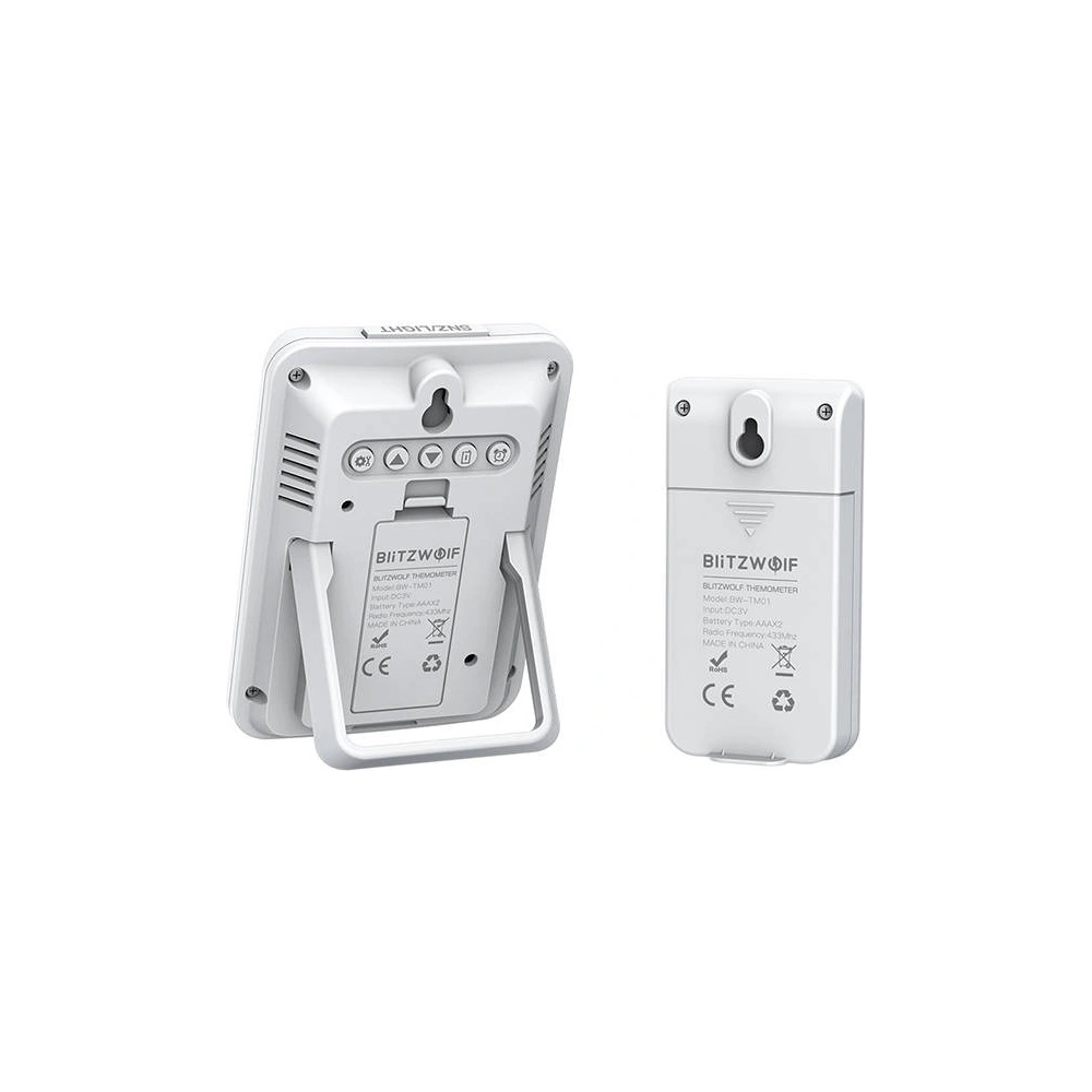 Stacja pogody Blitzwolf BW-TM01 bezprzewodowa (biała)