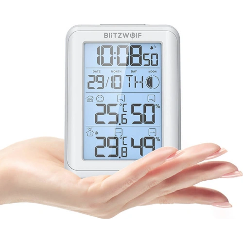 Buy Blitzwolf BW-TM01 Wireless Weather Station (white) - BLZ457WHT - {ean13} - Home Screen Store Europe