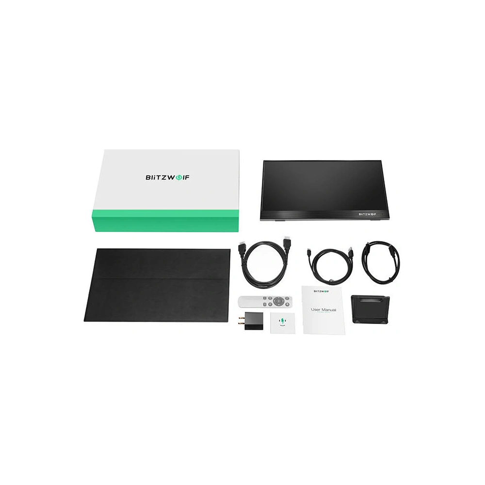 Przenośny monitor BlitzWolf BW-PCM3, dotykowy, 15.6 (czarny)