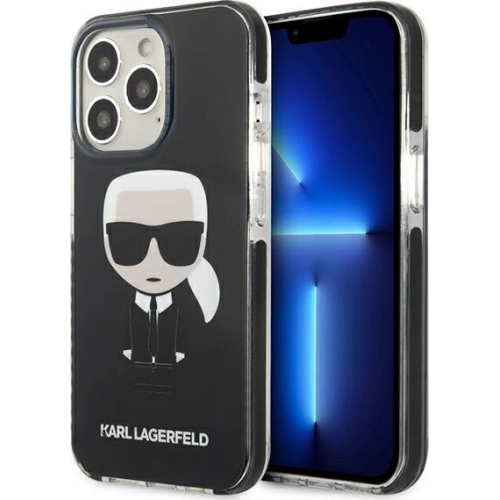 Buy Karl Lagerfeld KLHCP13XTPEIKK Apple iPhone 13 Pro Max hardcase black Iconik Karl - KLD884BLK - {ean13} - Home Screen Store Europe