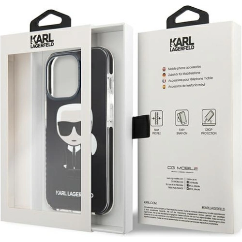 Kup Etui Karl Lagerfeld KLHCP13XTPEIKK Apple iPhone 13 Pro Max hardcase czarny/black Iconik Karl - KLD884BLK - {ean13} - Sklep Home Screen
