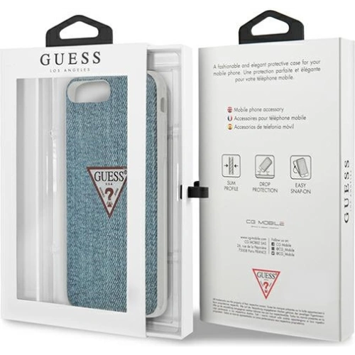 Kup Etui Guess GUHCI8LPCUJULLB Apple iPhone 8/7 Plus modré/light blue hardcase Jeans Collection - GUE1653BLU - {ean13} - Sklep Home Screen