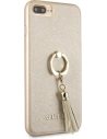 Kup Etui Guess GUHCI8LRSSABE Apple iPhone 8/7 Plus béžové tvrdé pouzdro Saffiano s kroužkovým stojánkem - GUE1654BEI - {ean13} - Sklep Home Screen