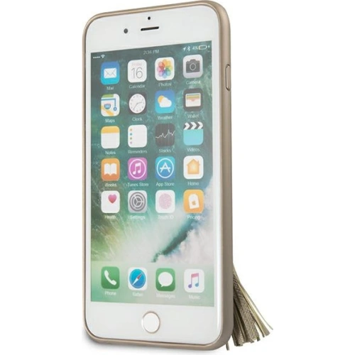 Kup Etui Guess GUHCI8LRSSABE Apple iPhone 8/7 Plus beige/beżowy hard case Saffiano with ring stand - GUE1654BEI - {ean13} - Sklep Home Screen