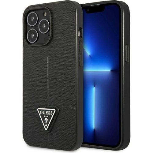 Kup Etui Guess GUHCP13LPSATLK Apple iPhone 13 Pro negru/black hardcase Saffiano Triangle Logo - GUE1656BLK - {ean13} - Sklep Home Screen