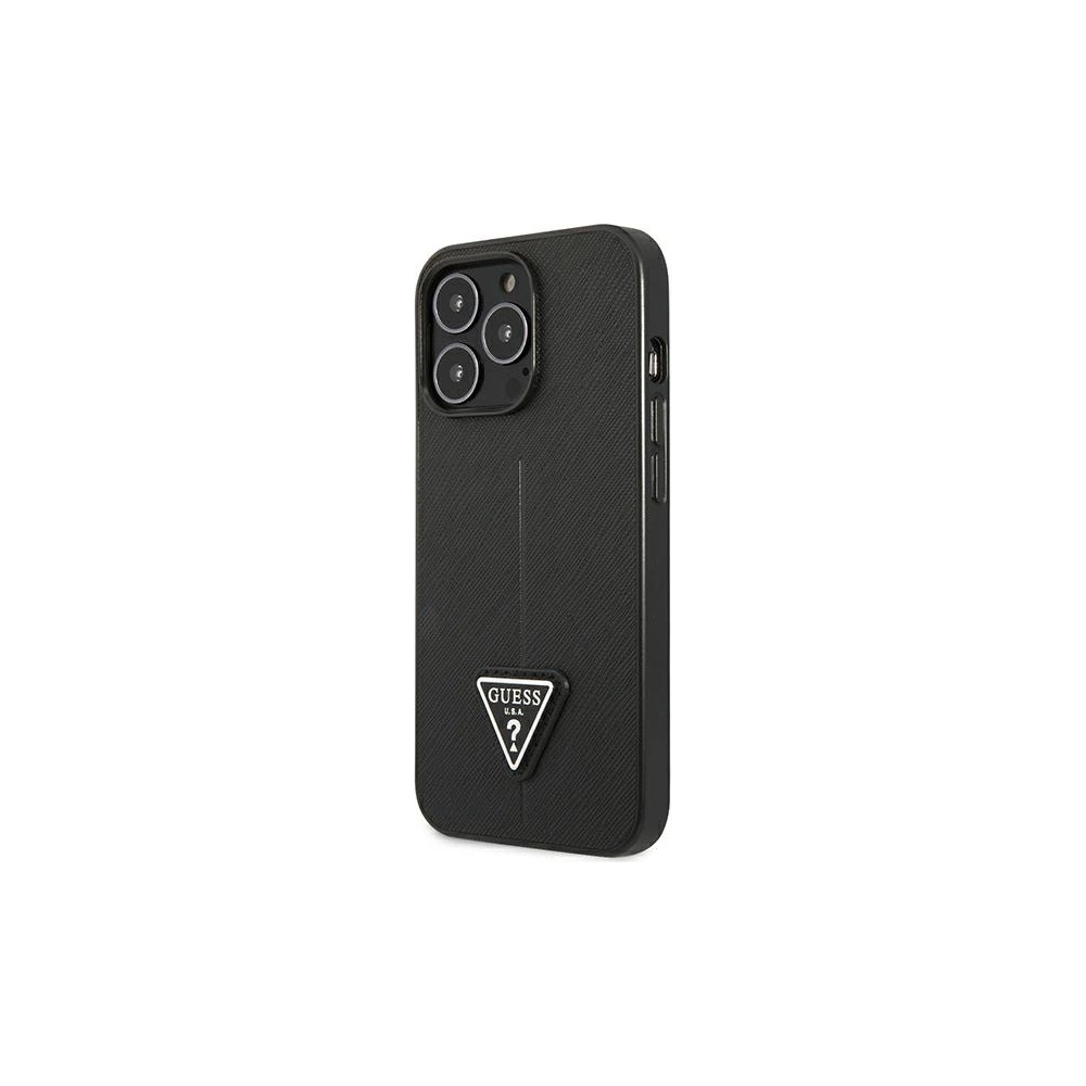 Etui Guess GUHCP13LPSATLK Apple iPhone 13 Pro czarny/black hardcase Saffiano Triangle Logo