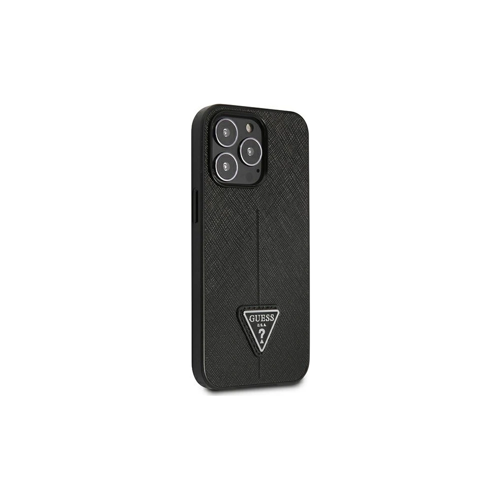 Etui Guess GUHCP13LPSATLK Apple iPhone 13 Pro czarny/black hardcase Saffiano Triangle Logo
