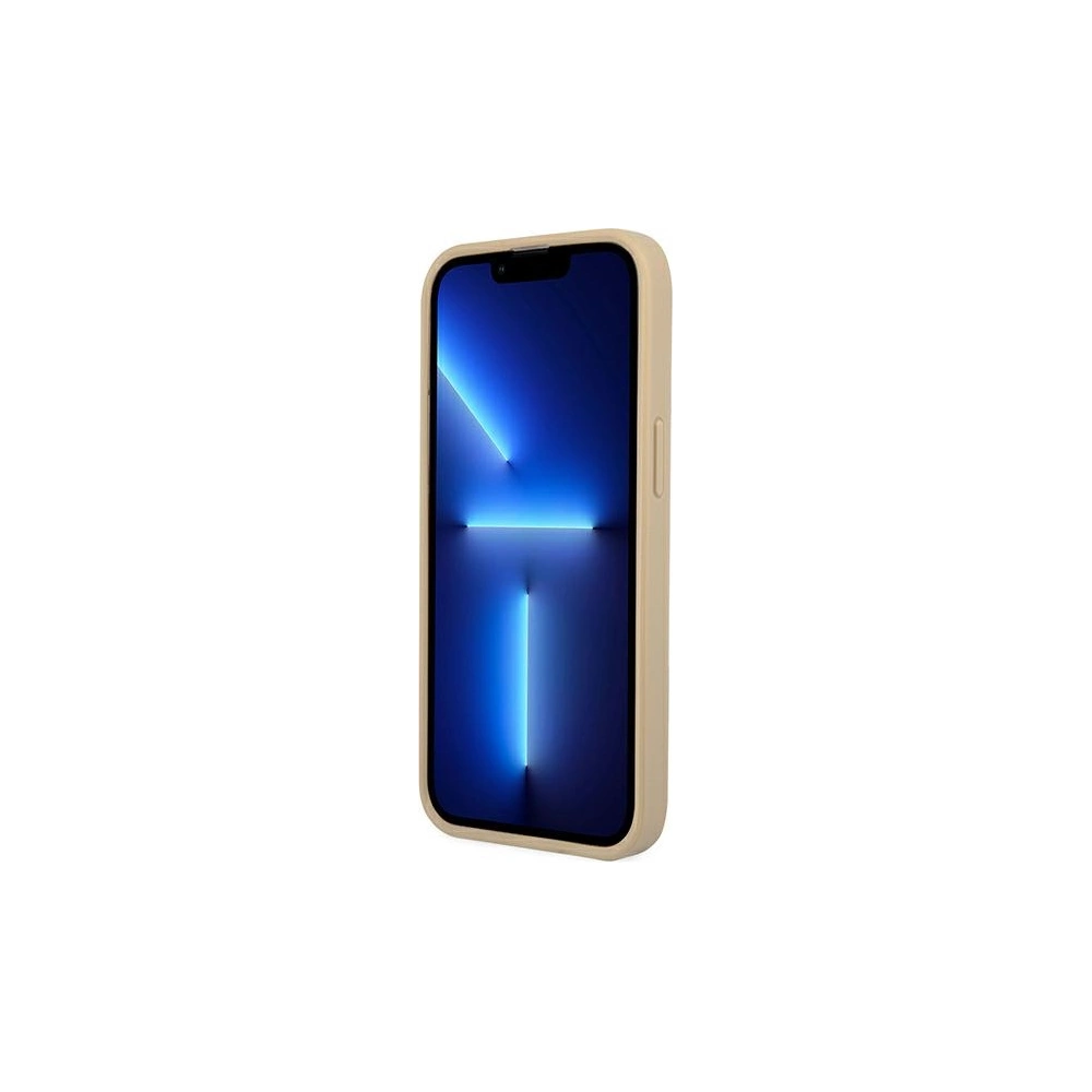 Etui Guess GUHCP13MPSATLE Apple iPhone 13 beżowy/beige hardcase Saffiano Triangle Logo