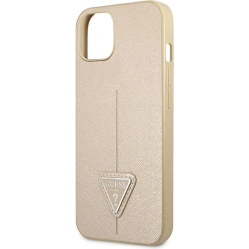 Kup Etui Guess GUHCP13MPSATLE Apple iPhone 13 bej hardcase Saffiano Triangle Logo - GUE1657BEI - {ean13} - Sklep Home Screen