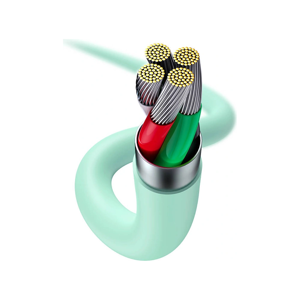 Kabel USB do Lightning Baseus Jelly, 2.4A, 1,2m (zielony)