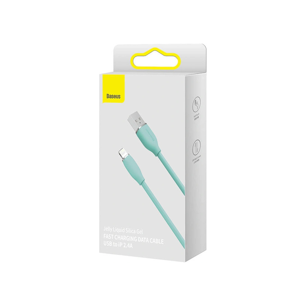 Kabel USB do Lightning Baseus Jelly, 2.4A, 1,2m (zielony)