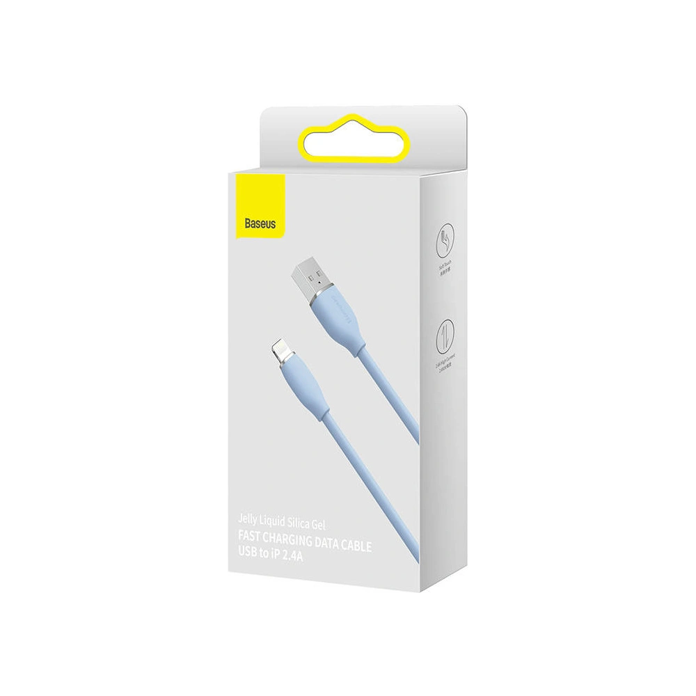Kabel USB do Lightning Baseus Jelly, 2.4A, 2m (niebieski)