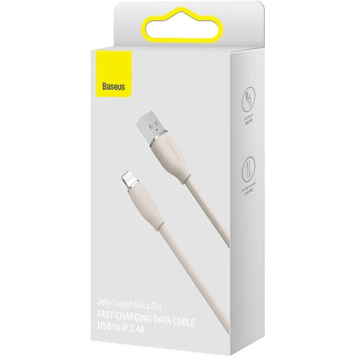 Kup Cablu USB la Lightning Baseus Jelly, 2.4A, 2m (roz) - BSU3127PNK - {ean13} - Sklep Home Screen