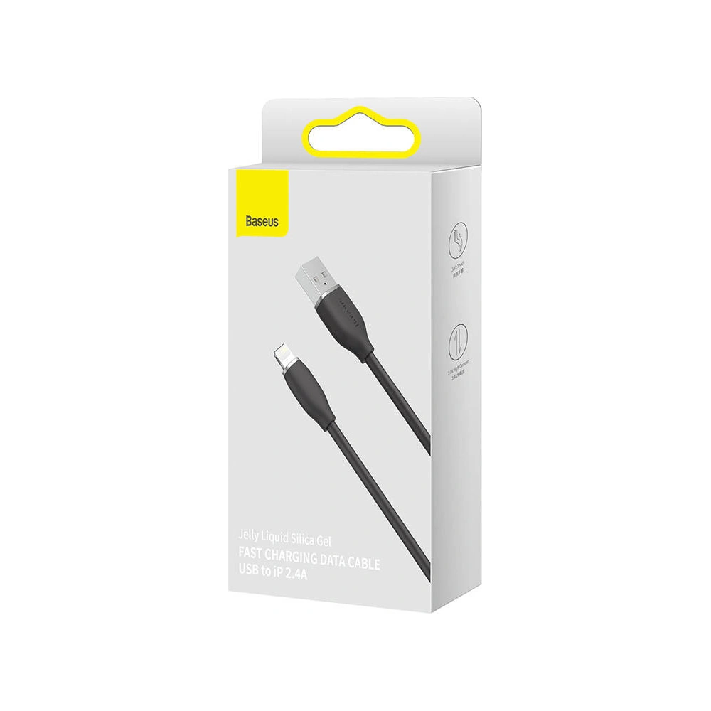 Kabel USB do Lightning Baseus Jelly, 2,4A 1,2m (czarny)
