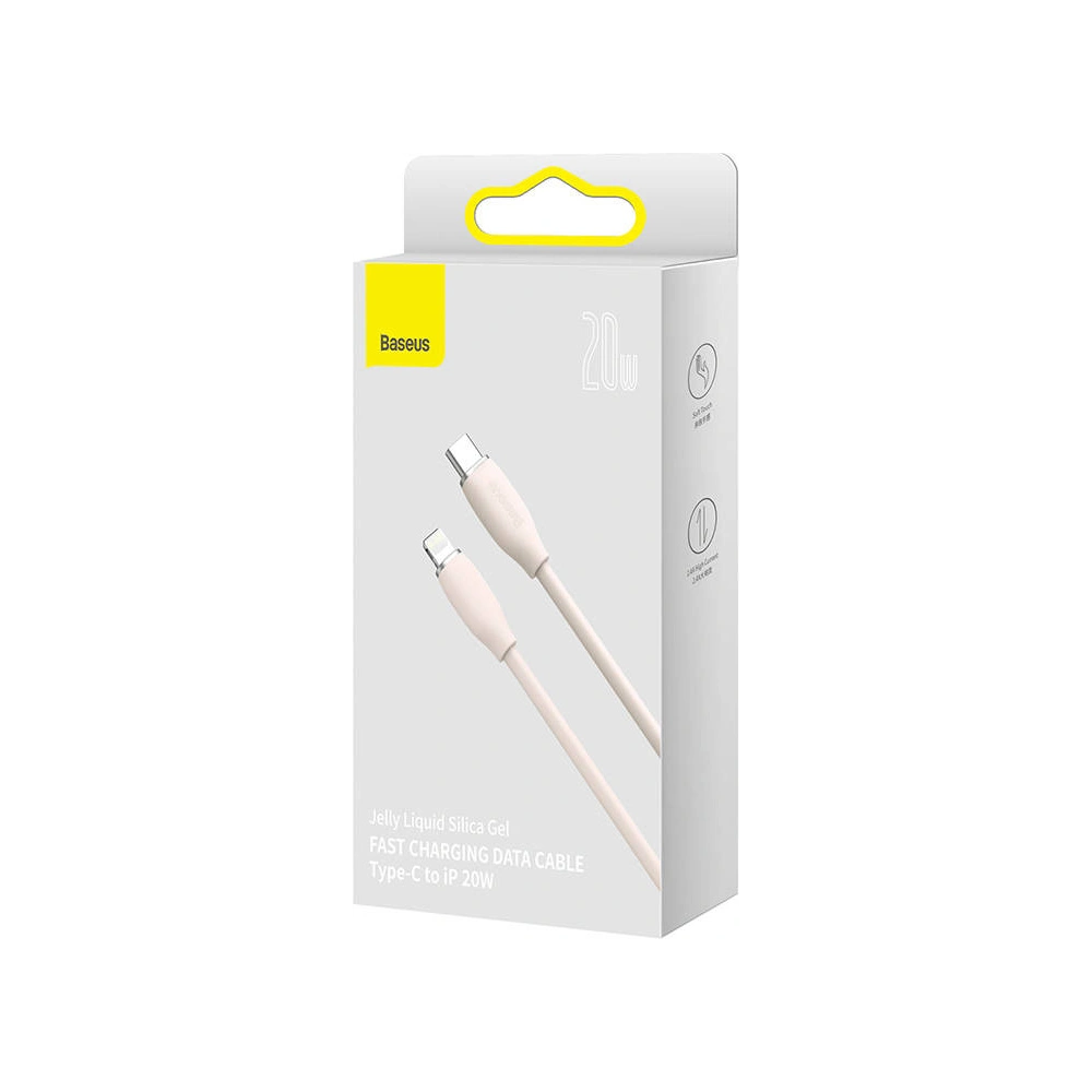 Kabel USB-C do Lightning Baseus Jelly, 20W, 1,2m (różowy)