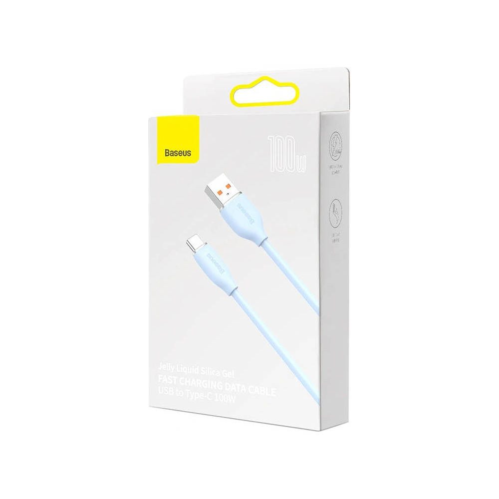 Kabel USB do USB-C Baseus Jelly, 100W, 2m (niebieski)
