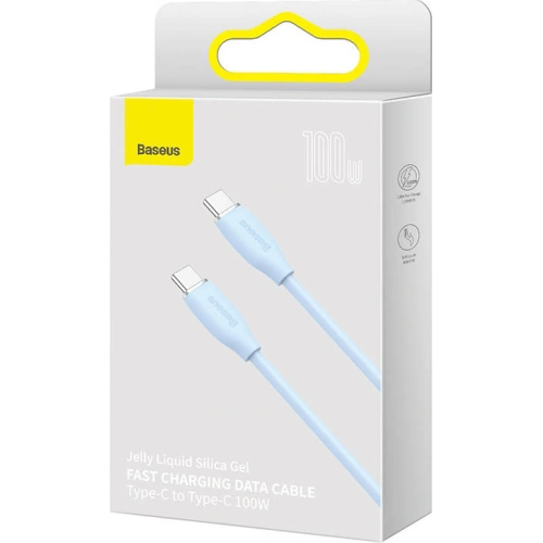 Kup Cablul USB-C la USB-C Baseus Jelly, 100W, 1,2m (albastru) - BSU3146BLU - {ean13} - Sklep Home Screen