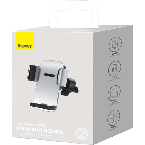 Buy Baseus Easy Control Pro car holder air vent (silver) - BSU3161SLV - {ean13} - Home Screen Store Europe