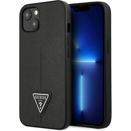 Kup Etui Guess GUHCP13MPSATLK Apple iPhone 13 negru/black hardcase Saffiano Triangle Logo - GUE1658BLK - {ean13} - Sklep Home Screen