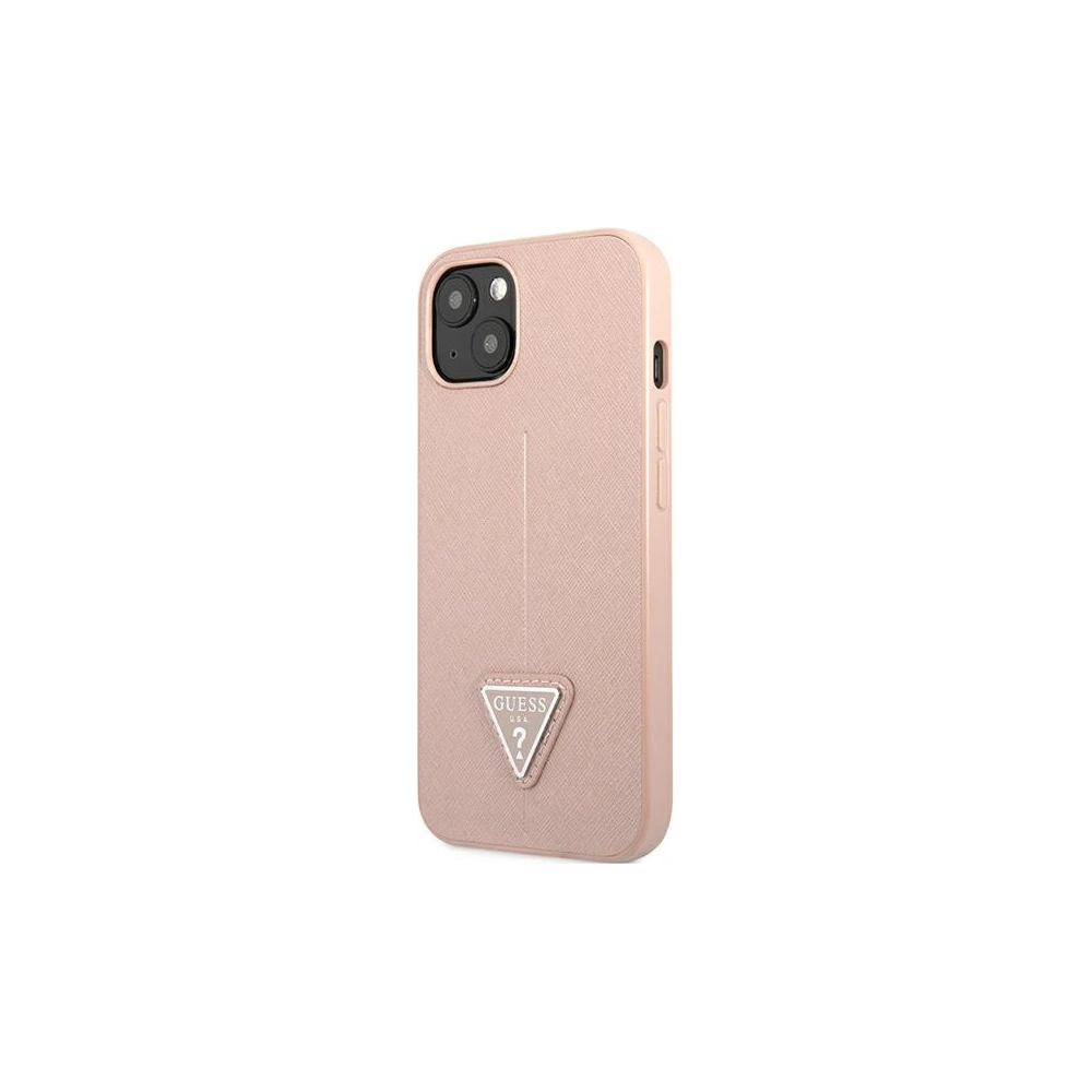 Etui Guess GUHCP13MPSATLP Apple iPhone 13 różowy/pink hardcase Saffiano Triangle Logo